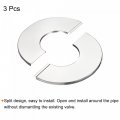 Uxcell Wall Split Flange 201 Stainless Steel Round Escutcheon Plate For 61mm Diameter Pipe 3pcs
