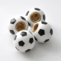 Soccer Ball Football Shape Sport Valve Stem Caps 4pcs