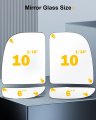 Ocpty Towing Mirror Glass Fit For 1999-2016d F-250 F-350 F-450 F-550 Super Duty 2000-2005 For Ford Excursion Manual Left And