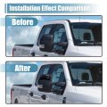 Uxcell 1 Pair Gloss Black Top Half Mirrora Cover Ford F-350 Super Duty 2017-2022 For F-550 2017-2019