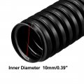 Uxcell 9 M 10 X 13 Mm Pp Flexible Corrugated Conduit Tube For Garden Office Black