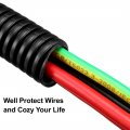 Uxcell 9 M 10 X 13 Mm Pp Flexible Corrugated Conduit Tube For Garden Office Black