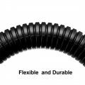 Uxcell 9 M 10 X 13 Mm Pp Flexible Corrugated Conduit Tube For Garden Office Black