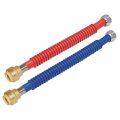 Eastman Stainless Steel Corrugated Water Heater Connectors Red And Blue Pair 24 Length 