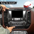 Rt-tcz For Silverado Carbon Fiber Interior Trim Kit Dash Cover Accessories Compatible With Chevy Gmc Sierra 2014-2017 13pcs