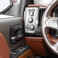 Rt-tcz For Silverado Carbon Fiber Interior Trim Kit Dash Cover Accessories Compatible With Chevy Gmc Sierra 2014-2017 13pcs