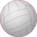 Stickertalk Volleyball Vinyl Sticker 3 Inches By 