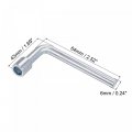 Uxcell 7mm Metric L Shaped Angled Open Hex 6 Point Socket Wrench Single Ended
