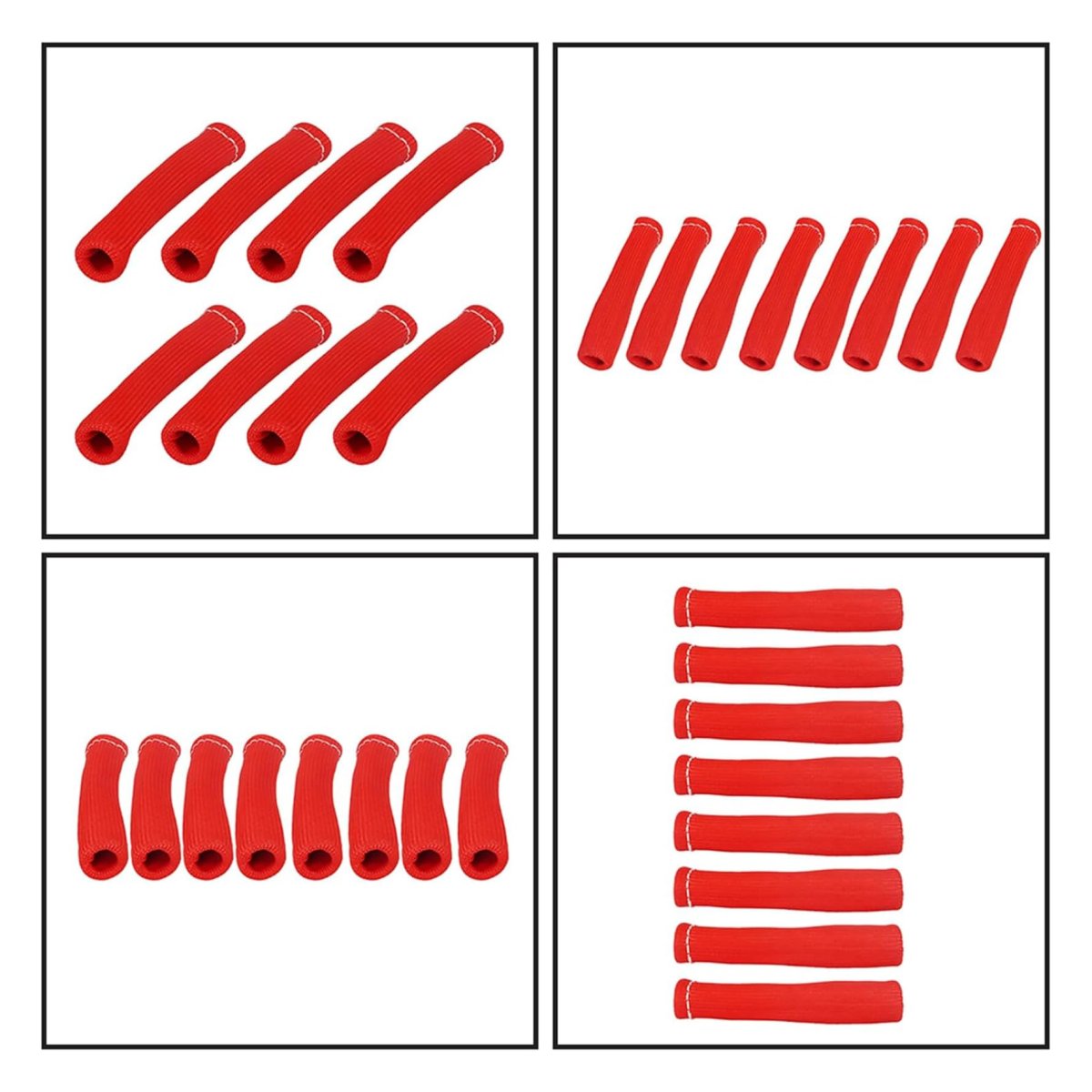 Red Spark Plug Wire Boots Heat Shield Protector Sleeve