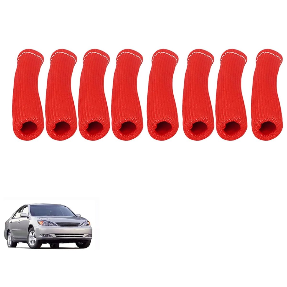 Red Spark Plug Wire Boots Heat Shield Protector Sleeve