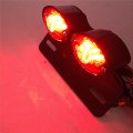 Smt-universal Cat Eye Custom Tail Brake License Plate Light Black Smoke B00rue3cpe