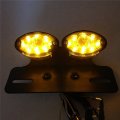 Smt-universal Cat Eye Custom Tail Brake License Plate Light Black Smoke B00rue3cpe