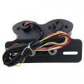 Smt-universal Cat Eye Custom Tail Brake License Plate Light Black Smoke B00rue3cpe