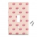 Seashells And Lashes Plastic Wall Decor Toggle Light Switch Plate Cover