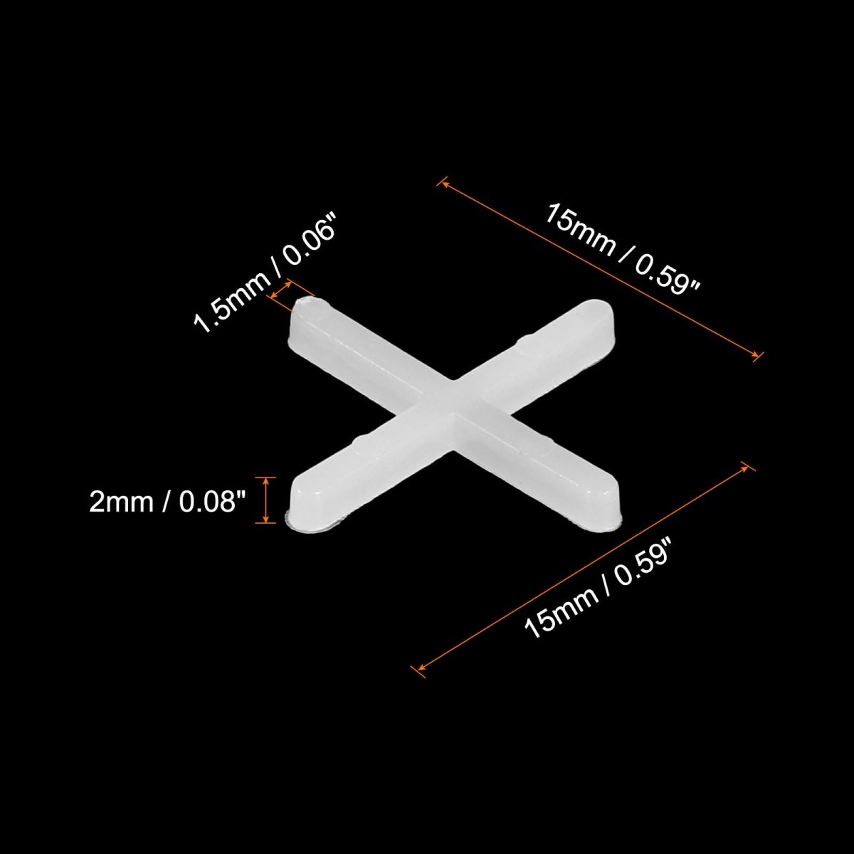 1600pcs Tile Spacers 5mm 1 16 Cross Shape Wall Floor Spacer Tiling Tools For Ceramic Installation White