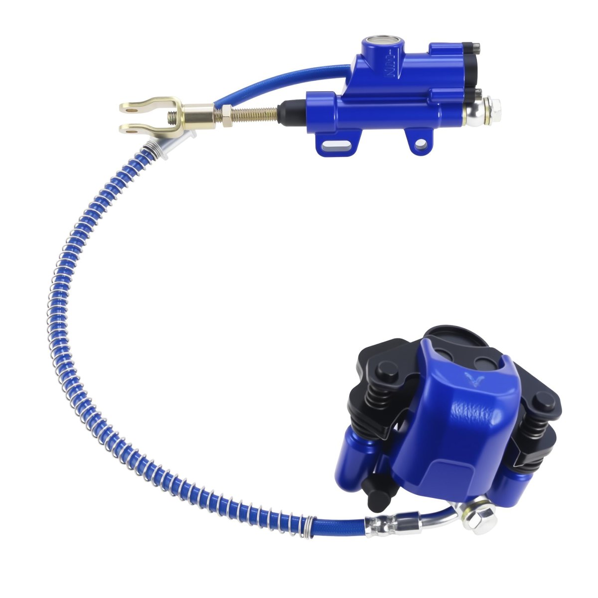 Pro Bat Rear Brake Master Cylinder Caliper Assembly Red And Black Blue