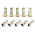 10pcs Multi-grip Rivet Nut M6 Flat Head Carbon Steel Pre-bulbed Shank Threaded Insert With Zinc Plated Finish