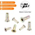 10pcs Multi-grip Rivet Nut M6 Flat Head Carbon Steel Pre-bulbed Shank Threaded Insert With Zinc Plated Finish