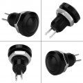 Car Push Button 1a 24v 8mm Mini Auto Vehicle Zinc-aluminium Alloy Momentary Switch With Exquisite Cnc Housing Black