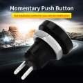 Car Push Button 1a 24v 8mm Mini Auto Vehicle Zinc-aluminium Alloy Momentary Switch With Exquisite Cnc Housing Black