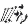8pcs Front Suspension Kit Inner Outer Tie Rod End Sway Bar Link Lower Ball Joint For Toyota Corolla 2003-2008 No Ev470 Es80432 