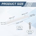 4pcs L Brackets 90 Degrees Angle With Screws Stainless Steel Corner Braces For Wood Shelf Table Chair Cabinets Bookshelf White