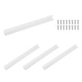 4pcs L Brackets 90 Degrees Angle With Screws Stainless Steel Corner Braces For Wood Shelf Table Chair Cabinets Bookshelf White
