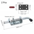 Uxcell Barrel Bolt Latch 2pcs 12x155mm Carbon Steel Galvanized Spring Loaded Gate Pin Sliding Door Lock For Trailer Doors