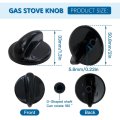 4 Pcs Wb03t10236 Burner Control Knob Gas Range Knobs Black For Ge Stove Cooktop