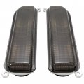 Hecasa Front Corner Bumper Signal Lights Caps Lens Compatible With 1997-2001 Jeep Cherokee Xj Pair Smoke 