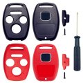 4 Buttons Replacement Key Fob Shell Case For Honda Accord Civic Cr V Pilot Ridgeline Car Cover Housing With Screwdriver Black 