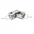 Uxcell 2 Pcs 5mm To 6mm Rotatable Universal Steering Shaft Coupler Motor Connector Joint Coupling L24xd11