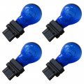 Vicue 4 Pieces 3157 Blue Light Bulb Miniature Mini For Brakes Taillight Turn Signal Parking Corner Light 
