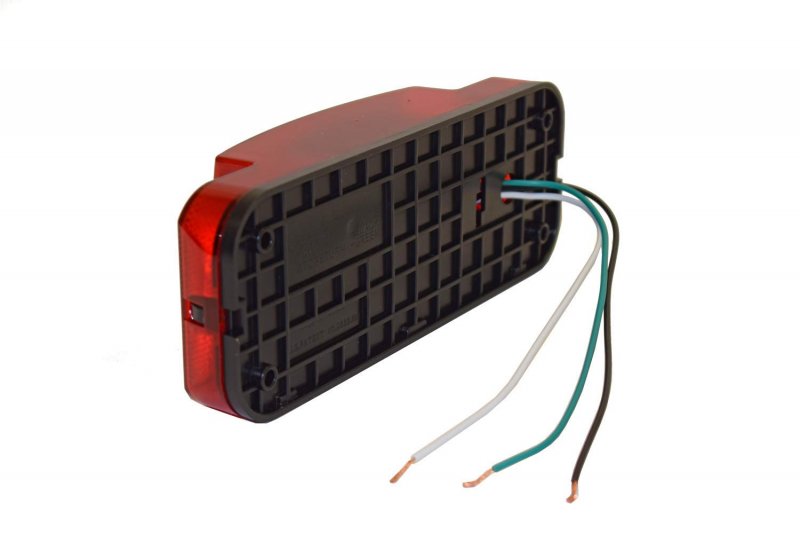 One L E D Low Profile Combination Rv Tail Lights Pair Black Base Rvstlb6061-kit Stop Turn Light For Trailers Over 80 In Wide