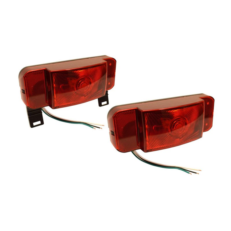 One L E D Low Profile Combination Rv Tail Lights Pair Black Base Rvstlb6061-kit Stop Turn Light For Trailers Over 80 In Wide