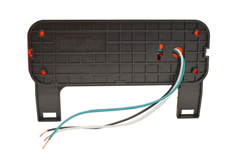 One L E D Low Profile Combination Rv Tail Lights Pair Black Base Rvstlb6061-kit Stop Turn Light For Trailers Over 80 In Wide
