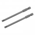Uxcell 2 Pcs Slotted Screwdriver Bits 5mm 4 Length 1 Hex Shank Magnetic Flat Head Drive Bit Holder For Power Drill Impact