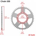 Caltric Drive Chain And Sprockets Kit Compatible With Suzuki Gsx-r750 Gsxr750 1988 1989