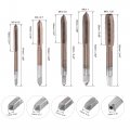 Uxcell M3 M4 M5 M6 M8 Hand Threading Tap Set High Speed Steel Straight Flutes Metric Thread Screw Taps Bronze Tone 5pcs