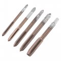 Uxcell M3 M4 M5 M6 M8 Hand Threading Tap Set High Speed Steel Straight Flutes Metric Thread Screw Taps Bronze Tone 5pcs