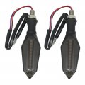 2x Motorcycle 12 Led Flowing Turn Signal Light Indicator Blinker Lamp Amber Blue 