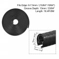 Uxcell Edge Trim Seal Extrusion Black U Channel Protector Pvc Plastic W Iron Sheet Fits 15 64 -19 16 4ft 5m Length