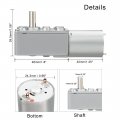 Uxcell Dc 3v 3rpm Worm Gear Motor 6mm Shaft High Torque Turbine Reducer