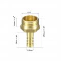 Uxcell Brass Barb Hose Fitting Connector Adapter 8 5mm Barbed X G1 2 Male Pipe