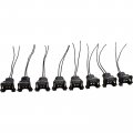 Set Of 8 Fuel Injector Connector Pigtails Compatible With 1987-2006 Audi Buick Chevy More Oem Fit Wh1005x8