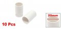 Uxcell 10 Pcs 20mm Inner Diameter Straight Pvc Pipe Connectors Fittings White