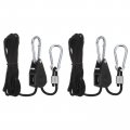 Uxcell 2pcs 1 8 4mm Tie Down Ratchet Rope Hanger Metal Gears 7 9ft 2 4meter Strap Head With Aluminum Buckle Ratcheting Pulley