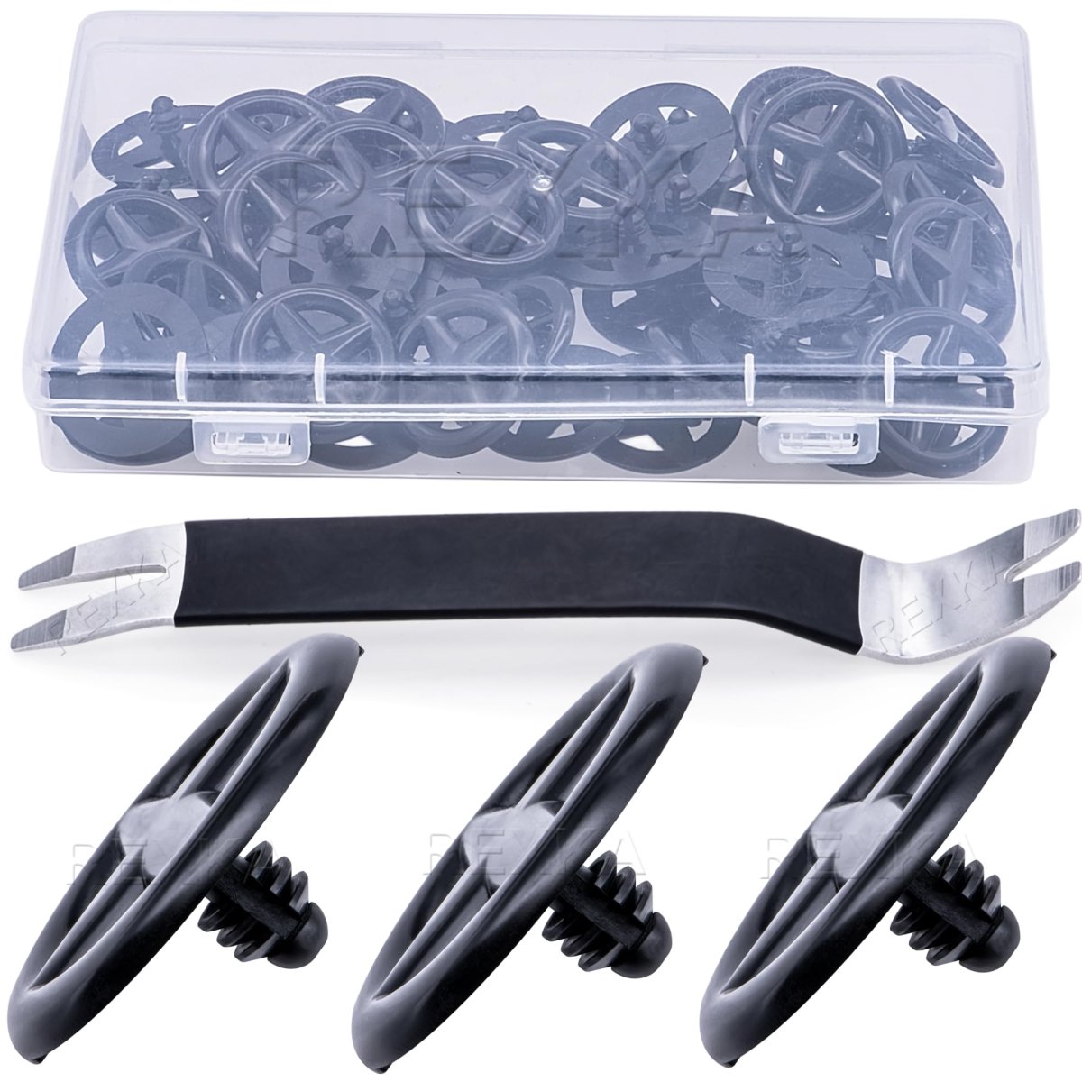 Rexka 31pcs Hood Insulation Retainers Clips For Nissan 65832-f5000 65846-30f00 Multipurpose Auto Trim Panel Body Remover