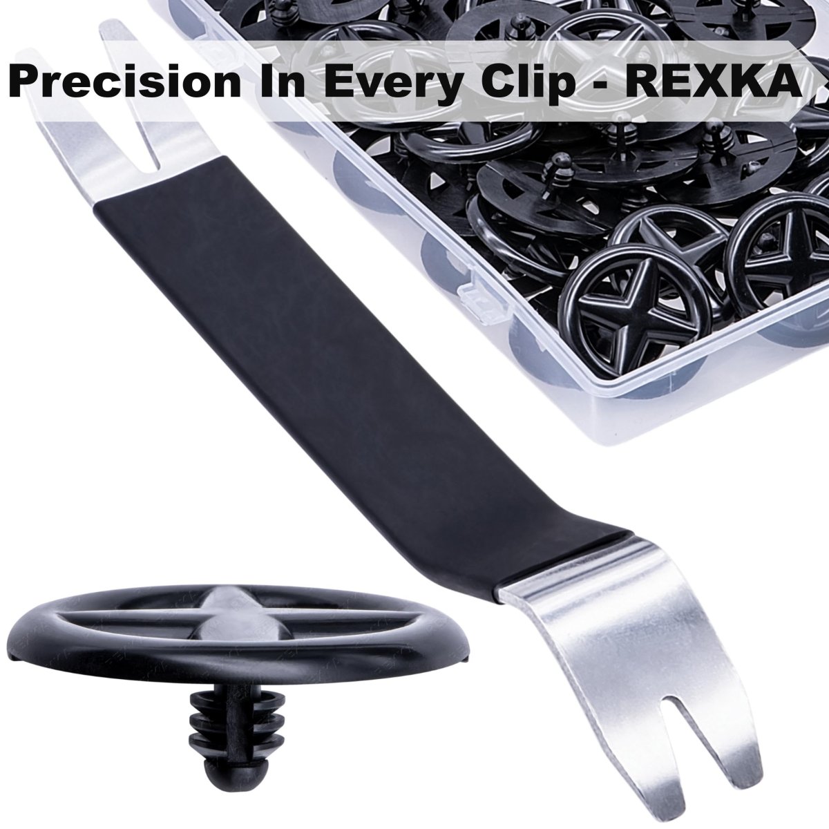 Rexka 31pcs Hood Insulation Retainers Clips For Nissan 65832-f5000 65846-30f00 Multipurpose Auto Trim Panel Body Remover