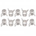 Uxcell 20pcs 5mm Spring Band Type Action Fuel Silicone Vacuum Hose Pipe Clamp Low Pressure Air Clip Nickel Plated